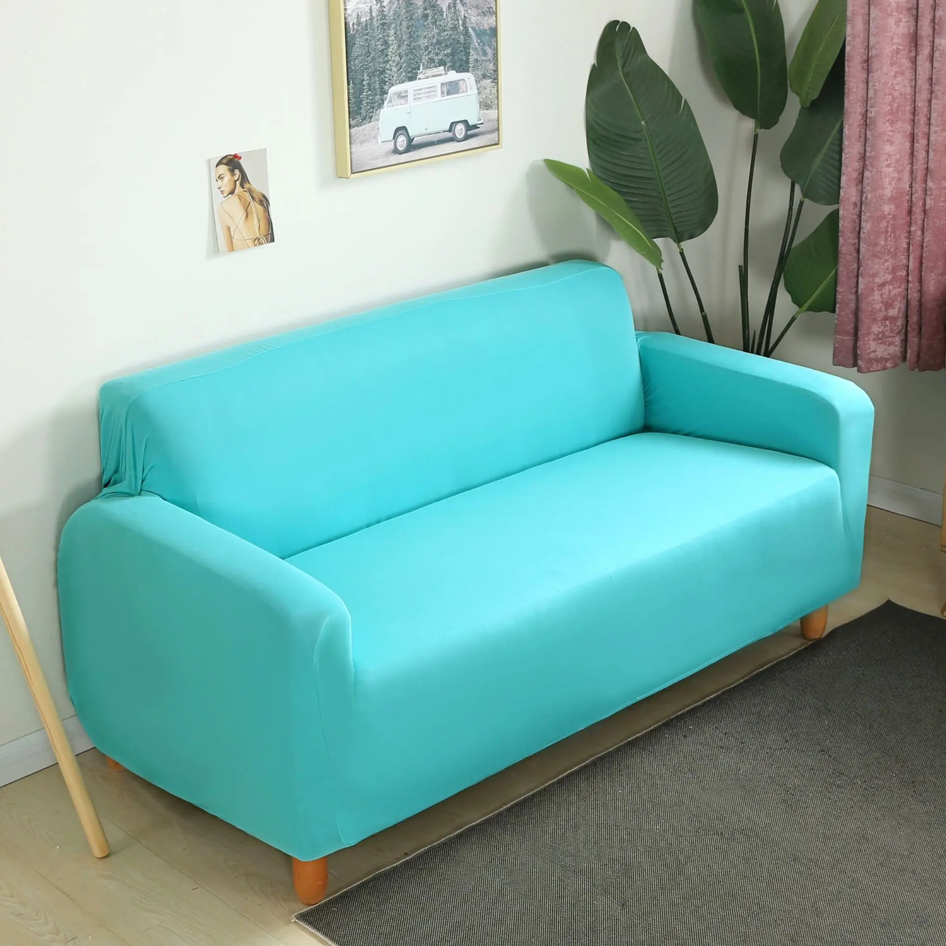 Furniture Cover for Sofa and Seats Stretchable Sofa Cover Single Couch Seater Clipcover Sectional L Shape Sofa