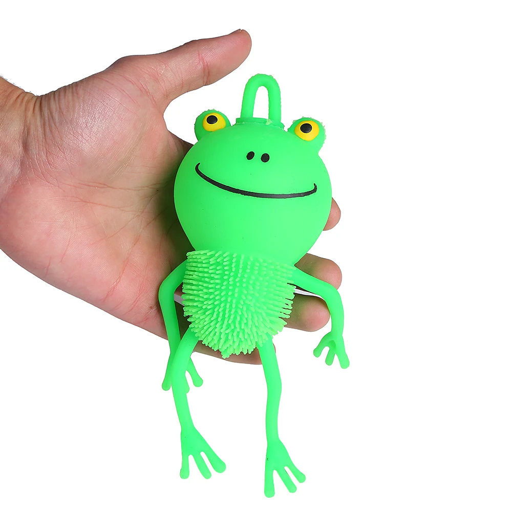 KEHUI Squishy Balls Sensory toy Hot Selling Fidget Toys Colorful Soft Toy Cartoon Frog Puffer Ball For Kids