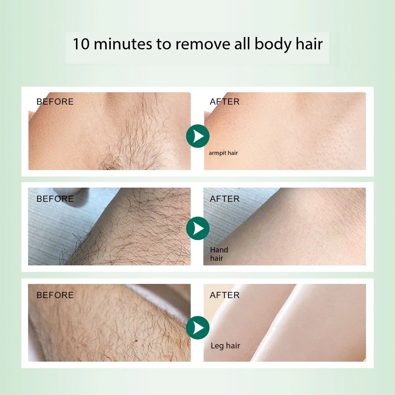 2 Pieces Hair Remover Set Private Label herbal hand leg hair loss depilatory cream Aloe Vera Gel Moisturizing Body Care