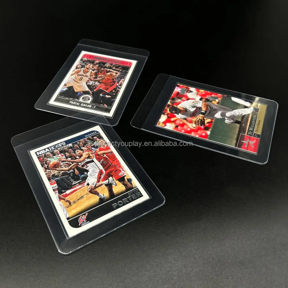 Ультрапрозрачный Профессиональный Полужесткий защитный чехол с карманом для карт для покемона, футбола, баскетбола, занятий спортом