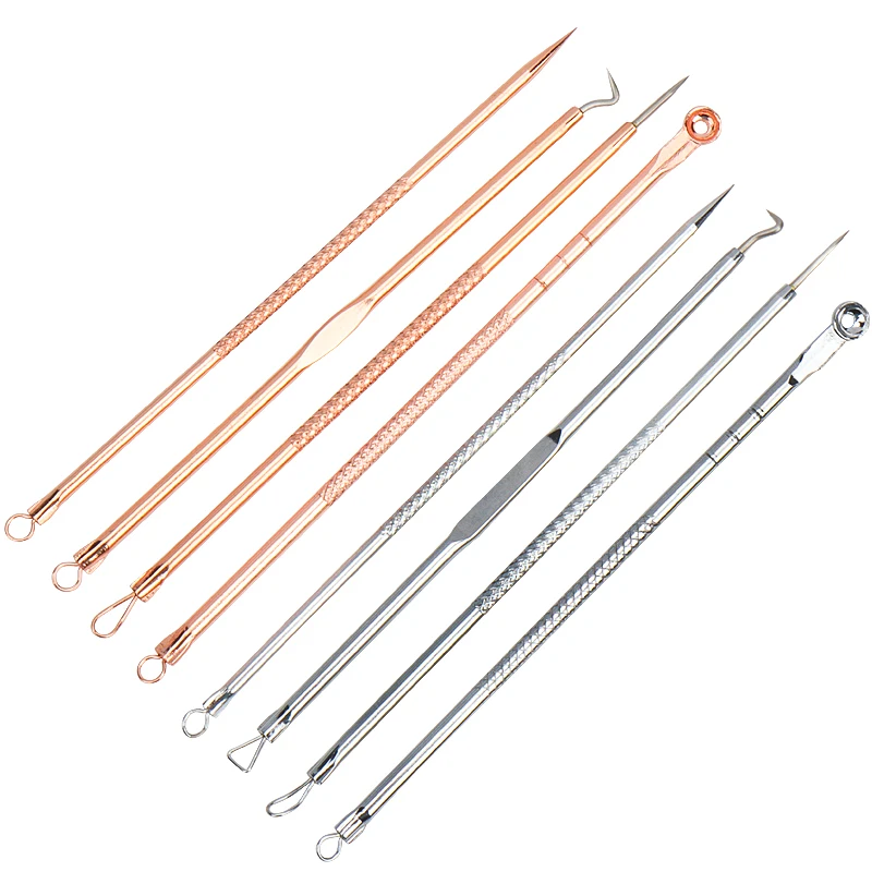 4 Pcs Stainless Steel Blackhead Comedone Black Pimple Remover Set Acne Needle Kit Extractor Tools For Skin Care Tool