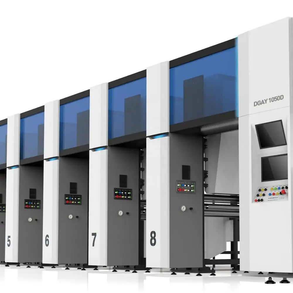 Electrical Line SHAFT Film ROTOGRAVURE Printing Machine BOPP Plastic Computerized Automatic High Speed 8 Color 800MM Width PLC