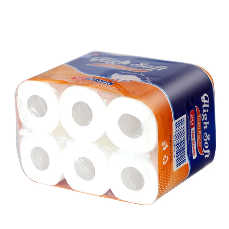 12 rolls hot sale in USA market high soft toilet paper dot embossing 2 ply toilet paper soft toilet paper