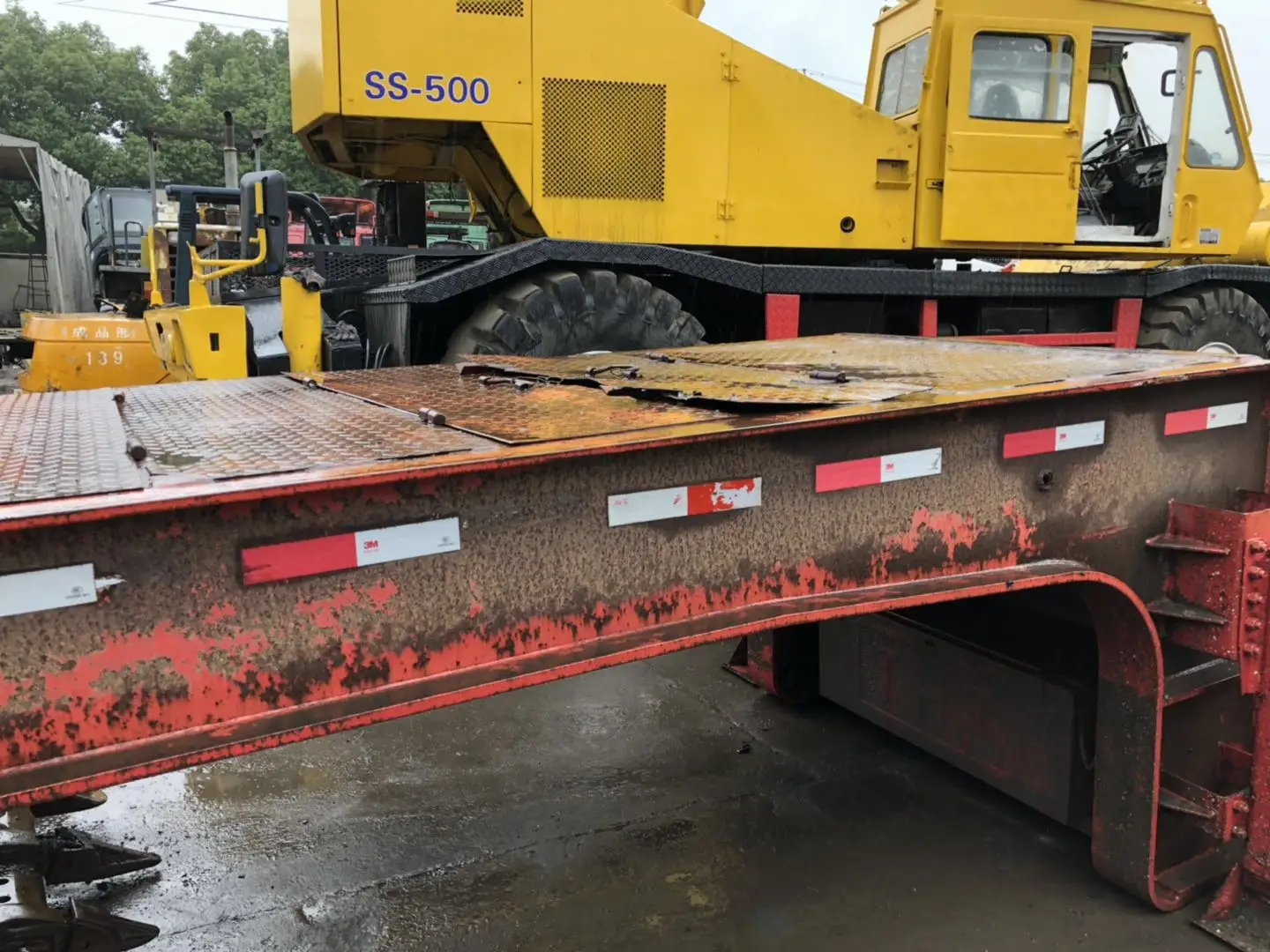 Б/у 50ton дешевый lowboy с Триппи осей