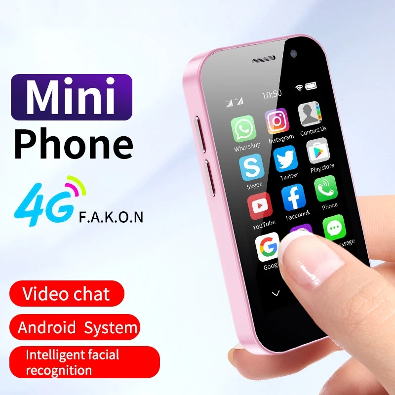 Mini Multi-Language Android Dual SIM Quad Core Full 4G Smartphone Google Play Store