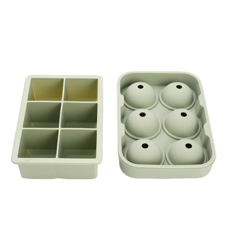 6 Holes Silicone Ice Ball Mold New Design Easy To Demould For Making Ice Easy Release Ice Cube Tray With Lid