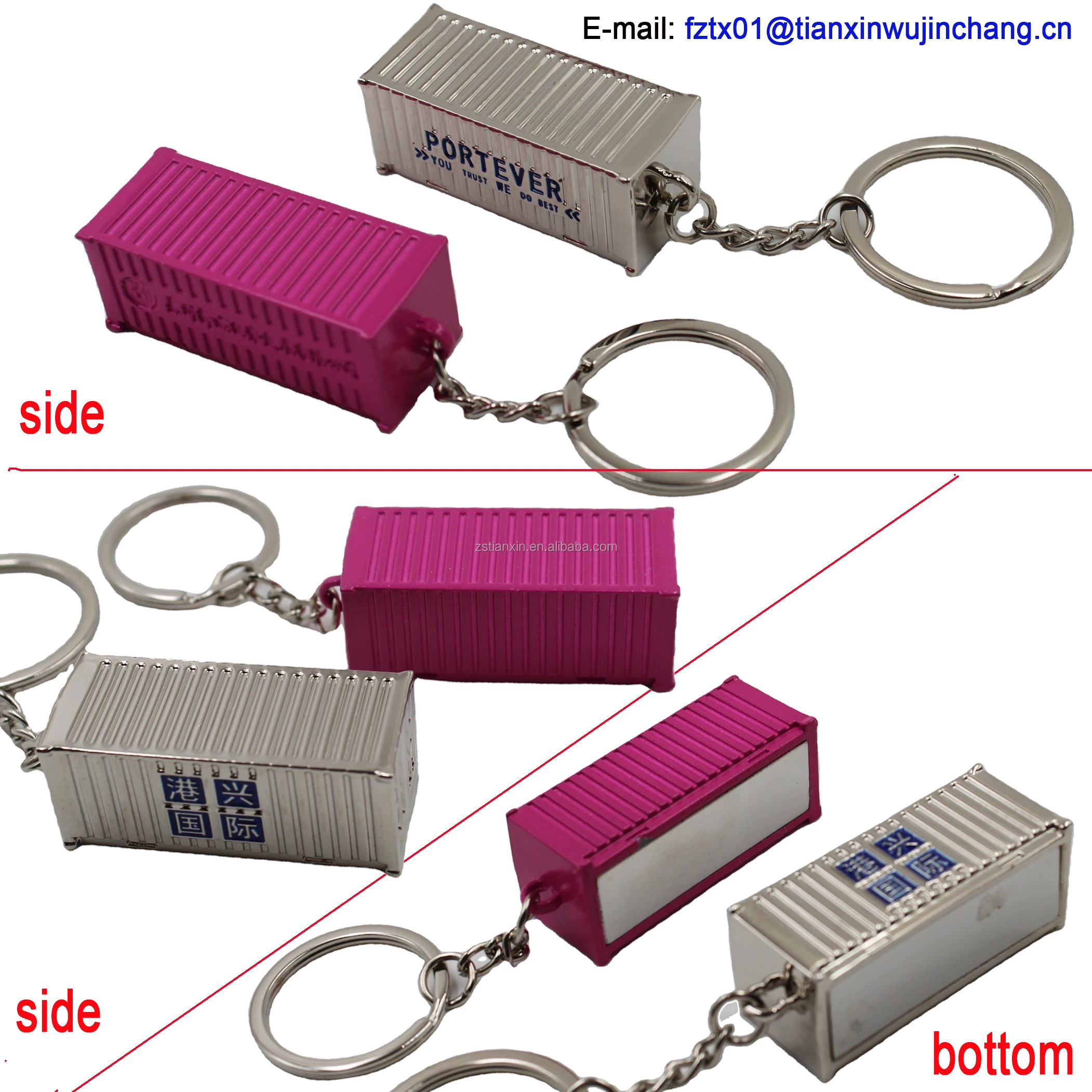 High Quality Shipping Container Keychain for transport company promotion free giveaway gift