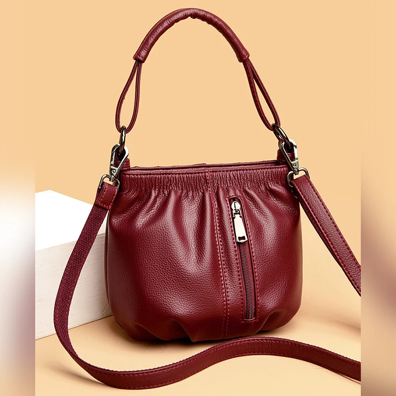 WESTAL Soft PU Leather Crossbody Bag Ladies Bucket Small Tote Handbag Women Leather Shoulder Bag