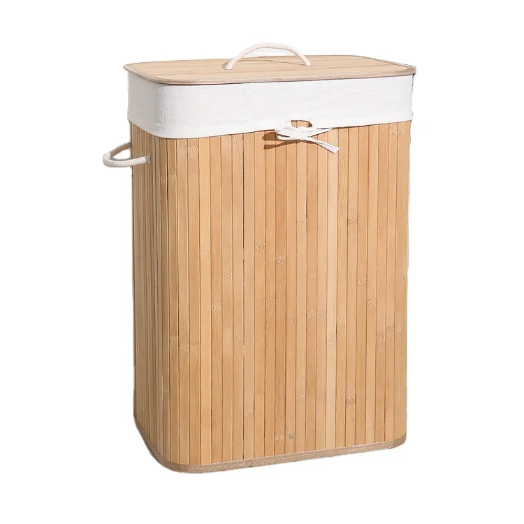 Складная корзина для белья из бамбуковой ткани 72 л