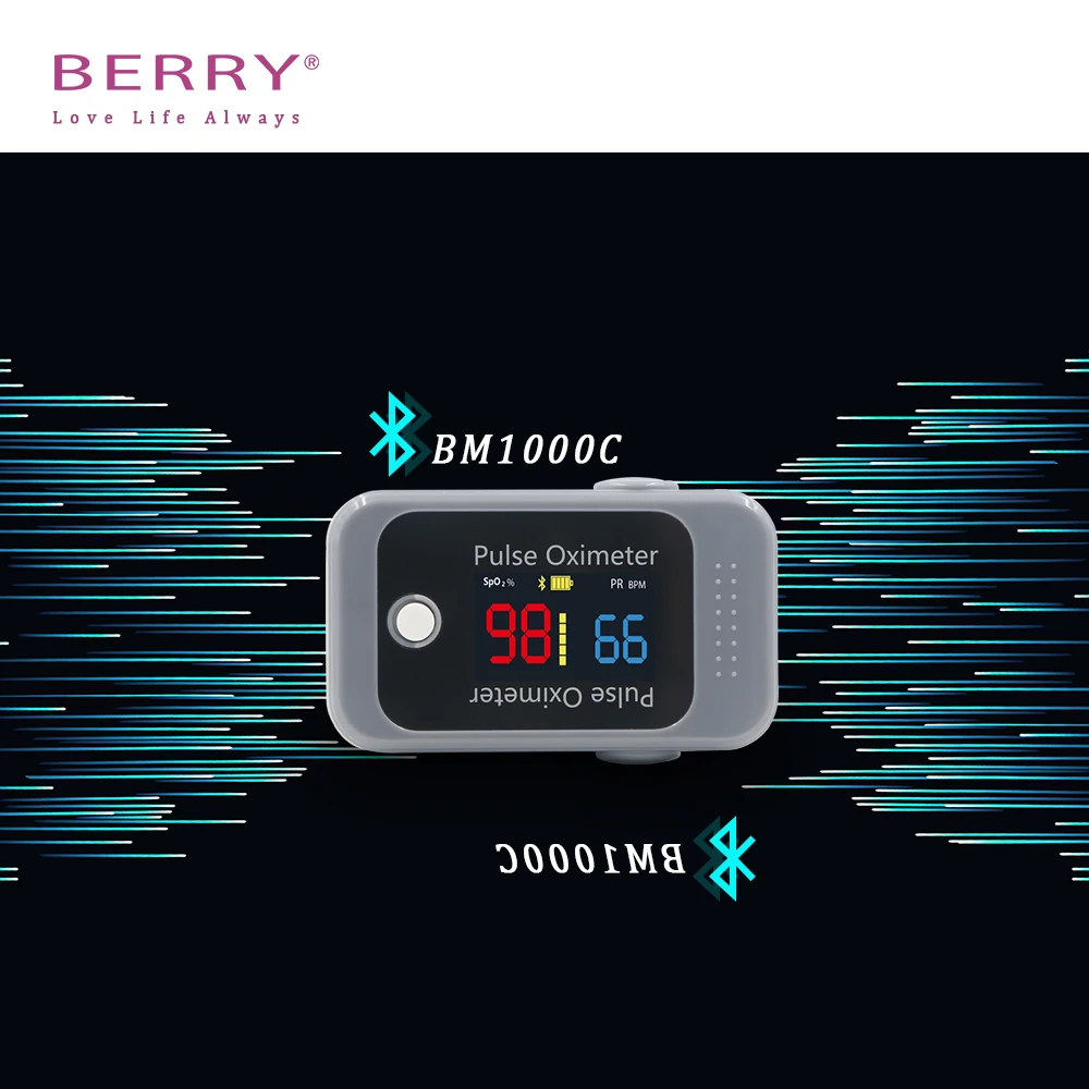 Цифровой Пульсоксиметр, измеритель пульса и уровня кислорода в крови, с Bluetooth