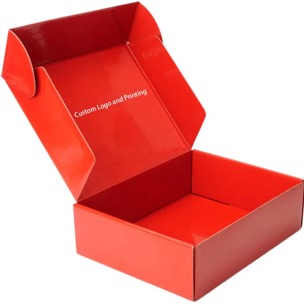 Luxury Hard Paper Shipping Mailer Boxes Gold Foil Custom Corrugated Cardboard Clothing Packaging Logo Box