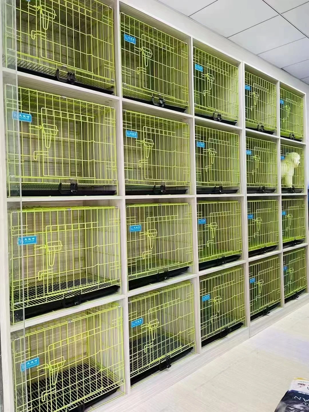 2023 New Design Stack Iron Metal Out Door Foldable Folding Cage Dog Cage With Wheels