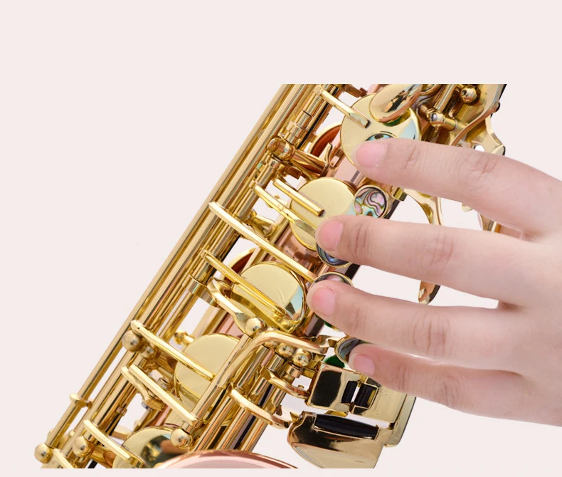 
Gold Lacquer Phosphorous Copper Alto Instrument Accessories China Sax Professional Eb Saxophone Alto 