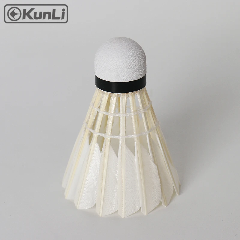 Kunli High Quality Cheap Most Durable Synthetic Duck Feather Badminton Shuttlecock For Training 12pcs