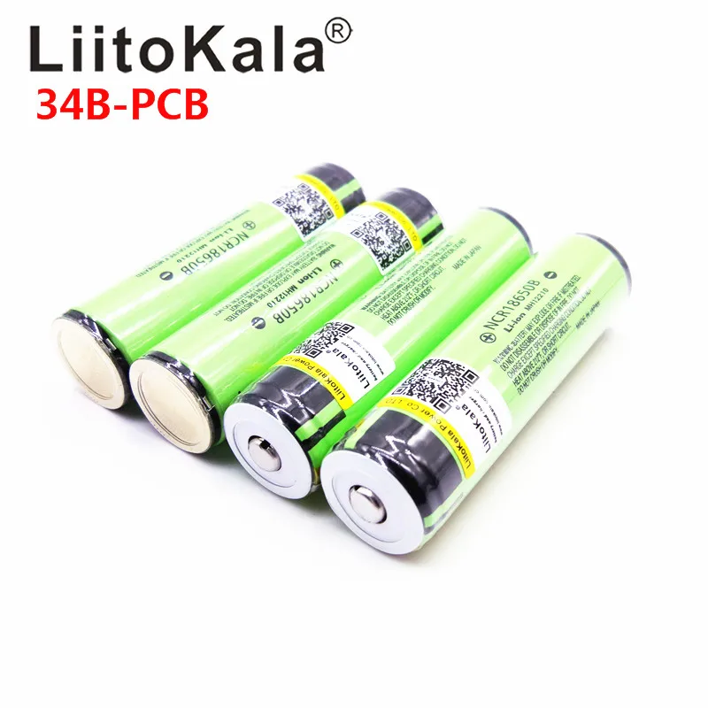 2019 new LiitoKala NCR18650B 18650 battery 3400 mAh 3.7V rechargeable Li-Ion battery protected PCB