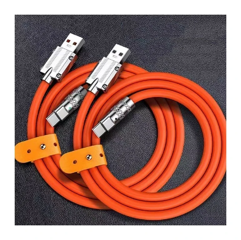 Hot selling in Silicone Zinc alloy Data Cables 6A, In Stock 120W USB Cable Type-C Charging cables