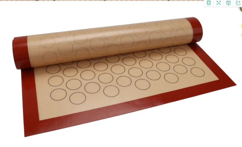 Custom fiberglass dough pastry oven baking sheet pad macarron silicone baking mat