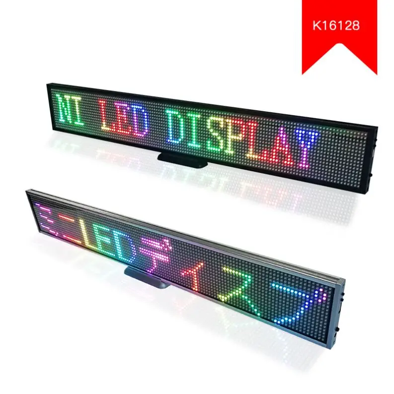 16*128 dots P5 indoor wifi  led scrolling message sign display board led Luminous advertising Taxi Rear Window Digital Billboard
