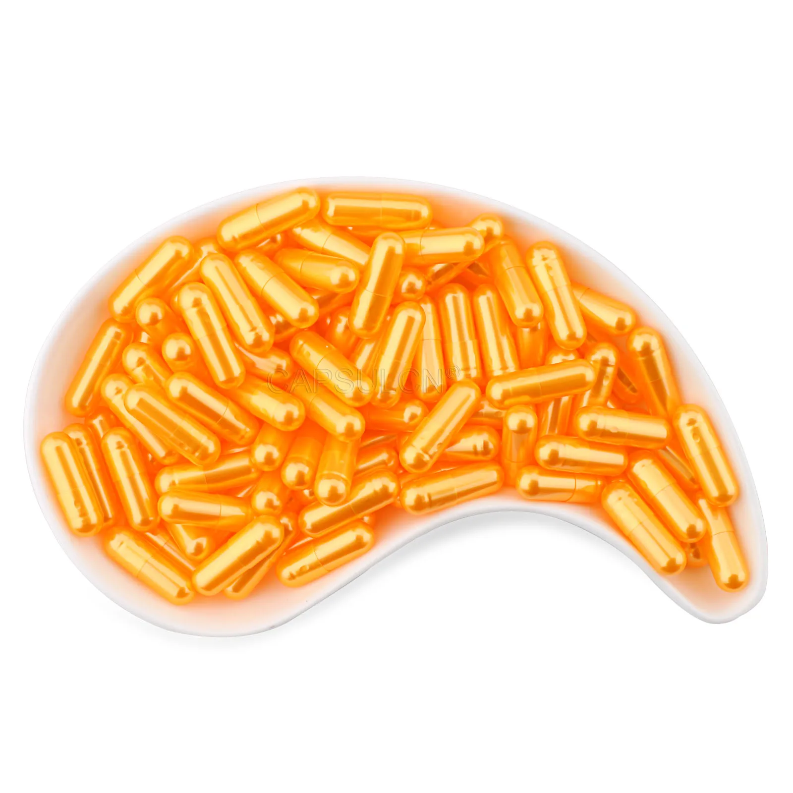 Size 00 0 1 2 3 4 5 Empty Pearl Colored Gelatin Capsules Whole Pearl Yellow Empty Gelatine Capsule Gel Pill Capsules