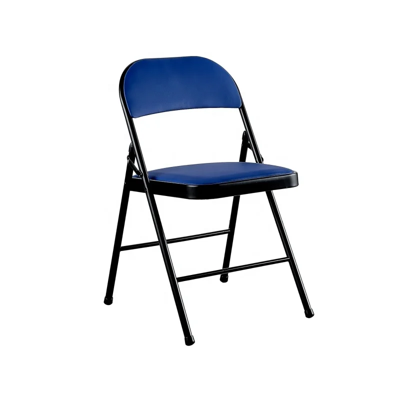 Outdoor Padded Metal Plastic Banquet Wedding Folding Chairs Wholesale Stackable Black Garden Folding Chairs For Party Events