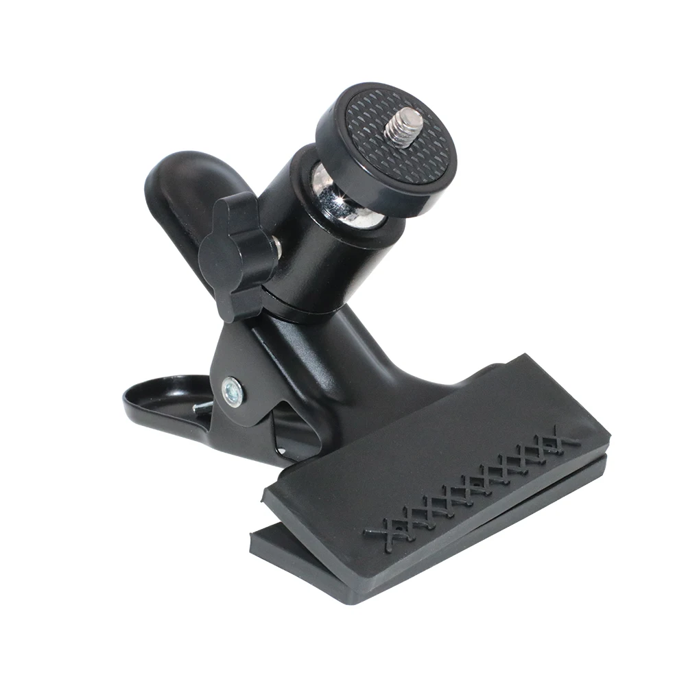 Tripod Clip Clamp Mount Flash Reflector Holder for Studio Backdrop Camera with 360 Swivel Tripod Mini Ball Head