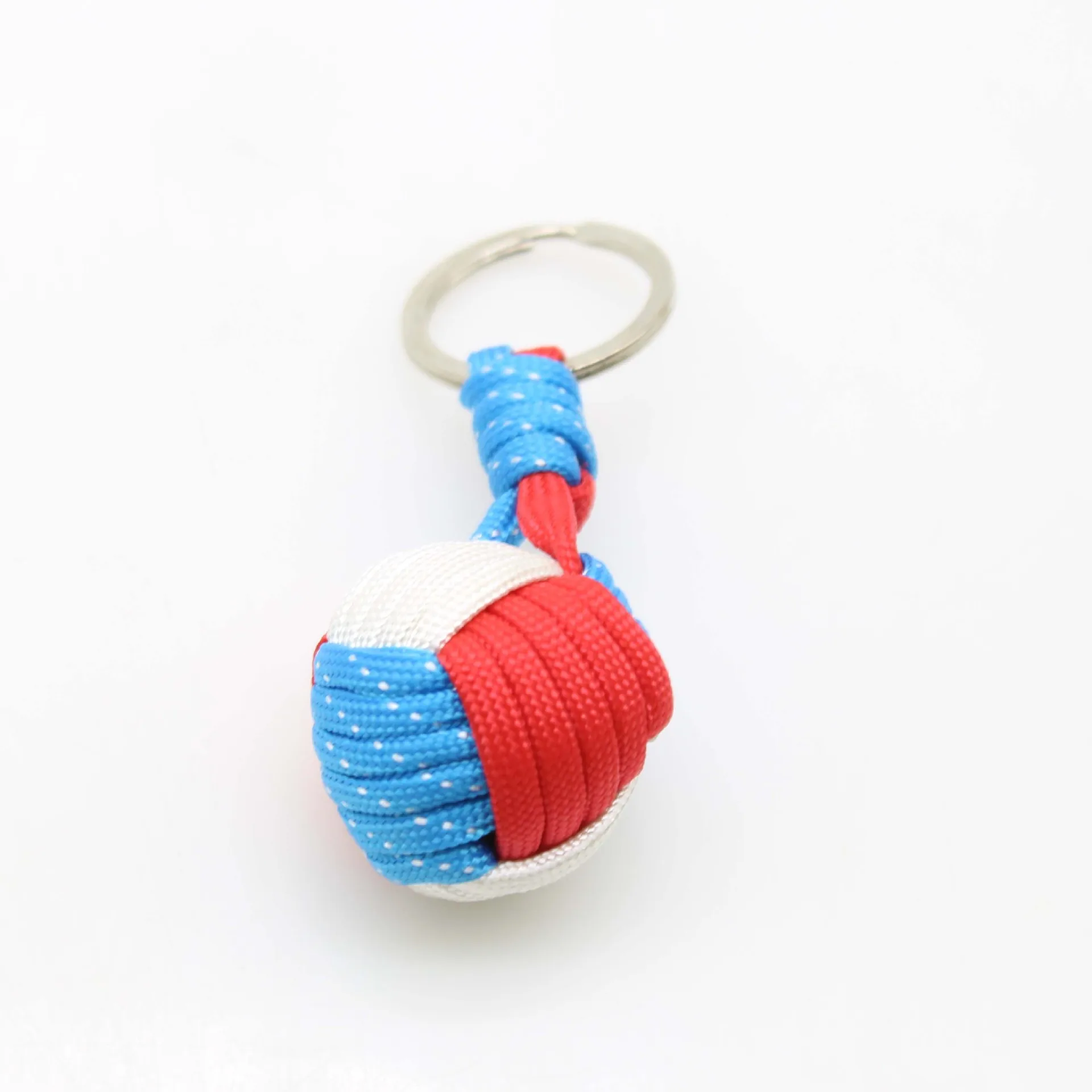 Outdoor parachute cord woven key ball self-defense tool steel ball Seven-core survival paracord monkey fist key chain