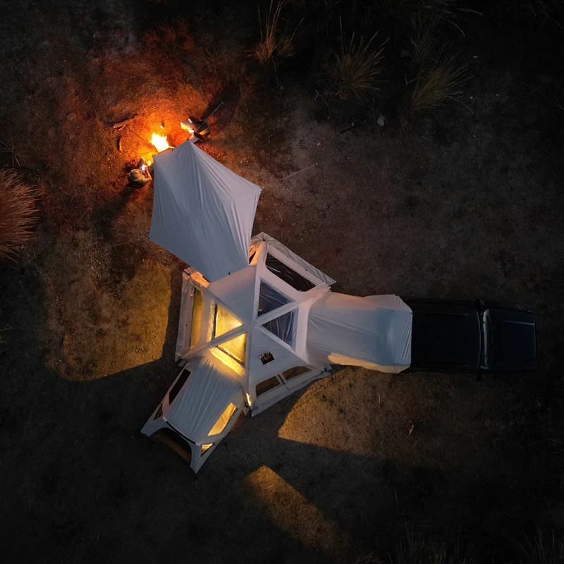 glamping Hot Sale Dome Tent In Black Camping  sky tent High Quality dome luxury Fabric For Outdoor family