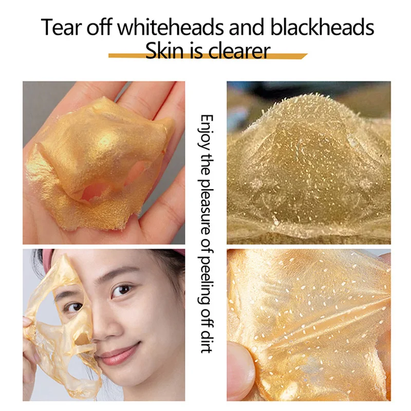 OEM Shrink Pores Moisturizing Remove Blackhead Peeling 24k Gold Facial Mask