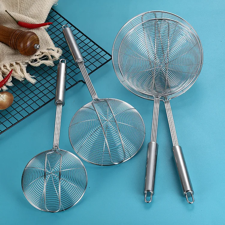 Stainless Steel Filter Oil Pot Food Filter Cookware Colander Fried Filter Baking Kitchen Cooking Strainer