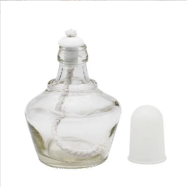 Transparent Classic Empty Glass kerosene Oil Bottle Laboratory Alcohol Burner Lamps