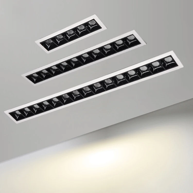 High Lumen Long Lifespan Anti Glare SMD Rectangle Recessed 30W LED Ceiling Linear Downlight