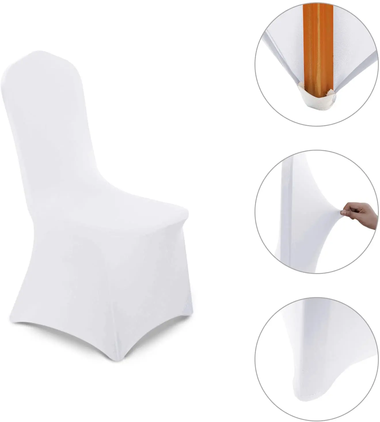 Sample Available Spandex Dining Room Chair Covers for Living Room Universal Stretch Chair Slipcovers Protector for Wedding Banquet and Party