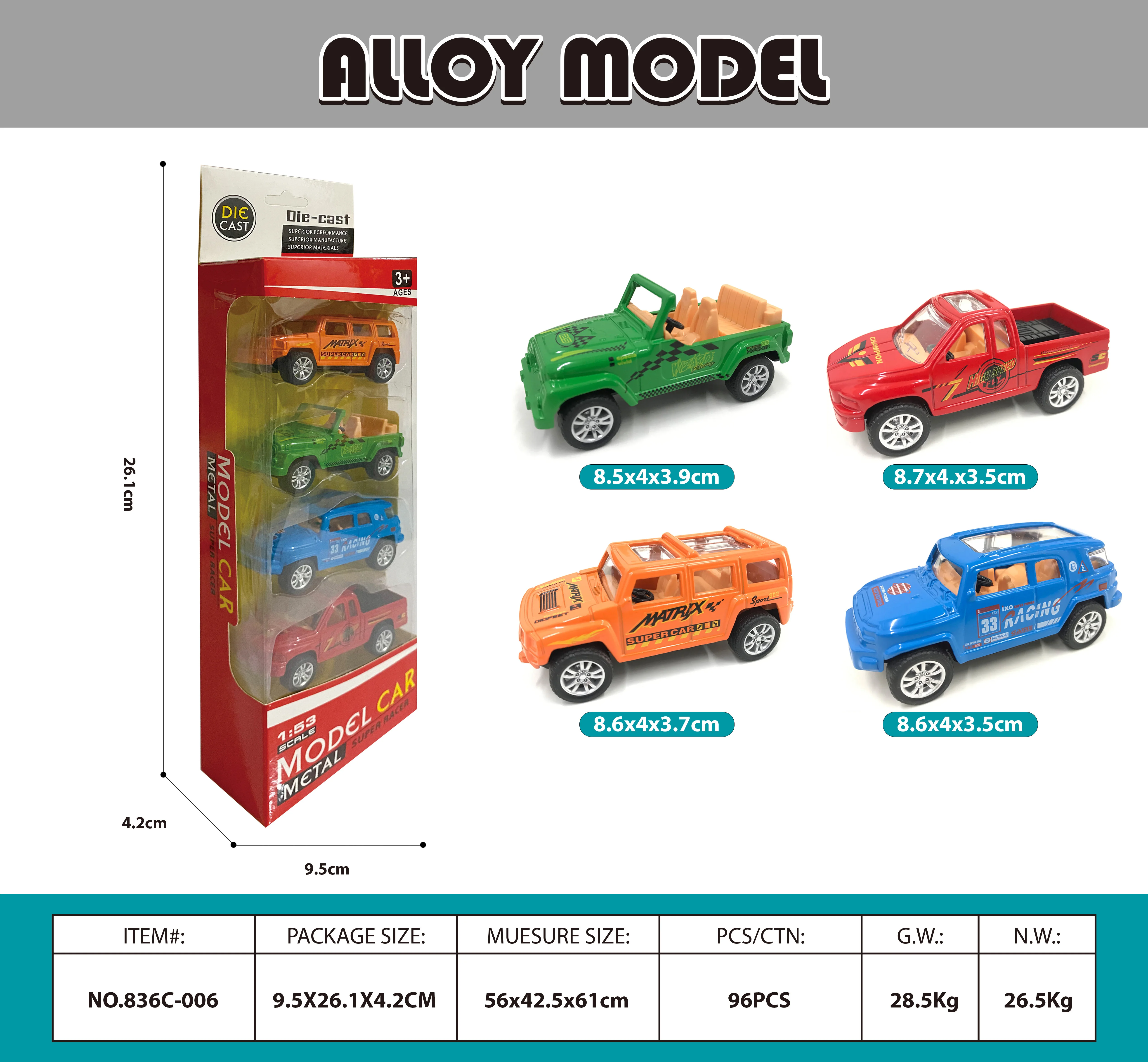 1:36 Diecast Pull Back Car Alloy Model Diecast Model Car for Kids Diecast Toys Car for Children