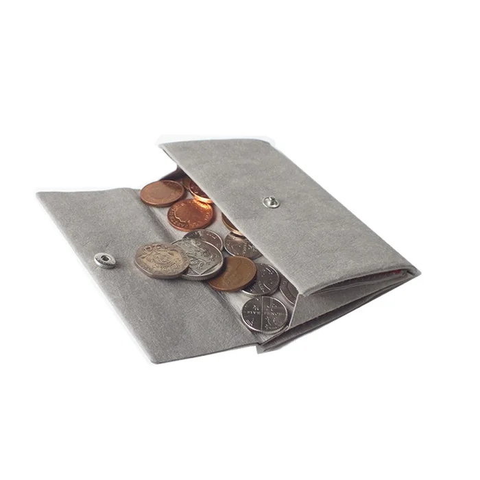 Kraft washable coin bag recycled paper, coin packing washable kraft bag