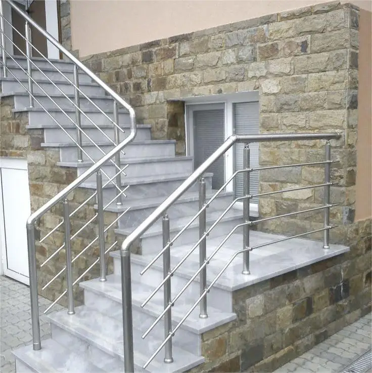 Inox Steel Cable Deck Railing System Frameless Stair Balustrade Handrail Design For Home