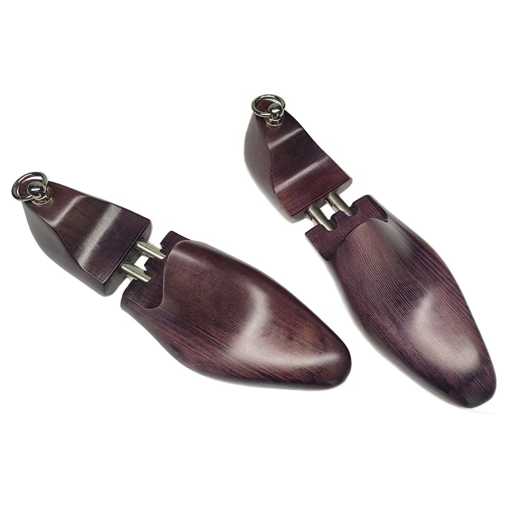 High end European Fully Shoe Lasts Split Toe Lacquered Purple Wood Grain Display Shoe Keeper Ring Wood Shoe Tree - ST06CF