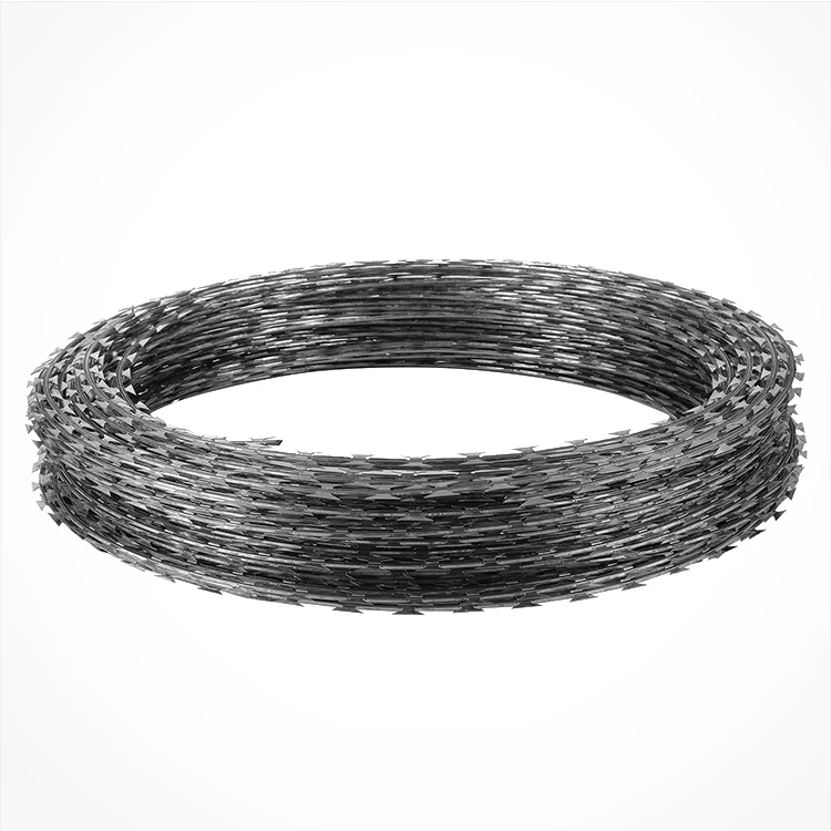 BTO-18 Type Industry Grade High Quality Razor Barbed Wire Hot Dipped Galvanized Security Concertina Razor Wire