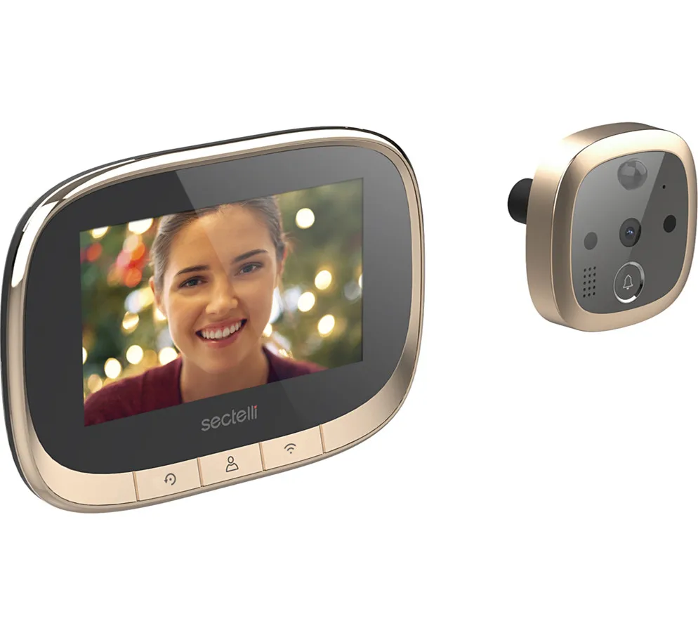 4.3 inch wirless peephole hd smart wifi video doorbell camera