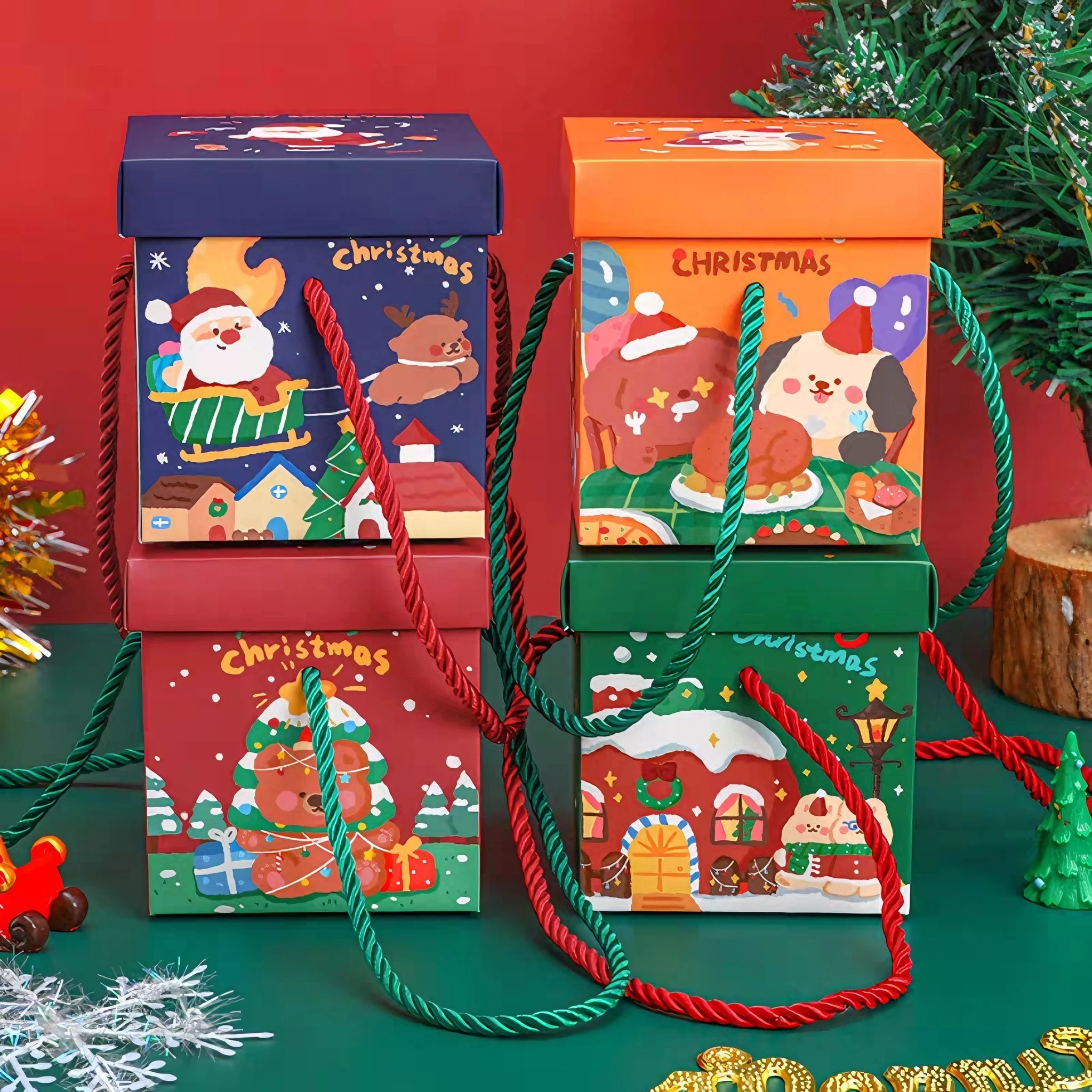 2024 New Hot Sale Custom Advent Calendar Packaging Christmas Apple Gift Box For Small Business