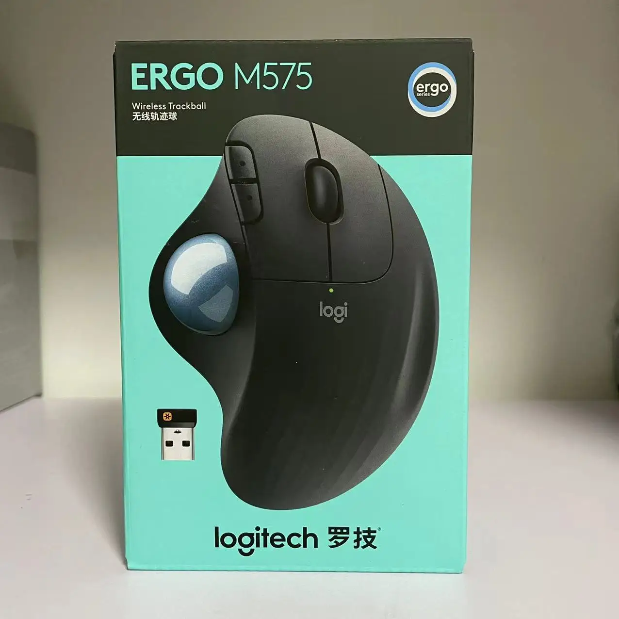 Беспроводная мышь Logitech ERGO M575 с трекболом легкое управление большим пальцем точность и плавное отслеживание Эргономичный