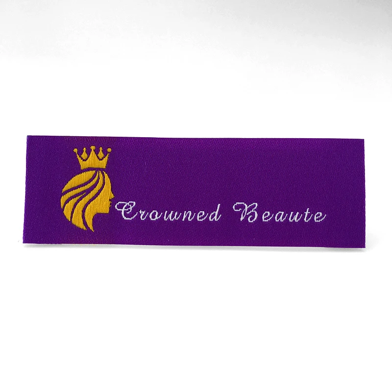 Manufacture Personal Charm Vintage Clothing Polyester Silk Woven Labels For Lingerie