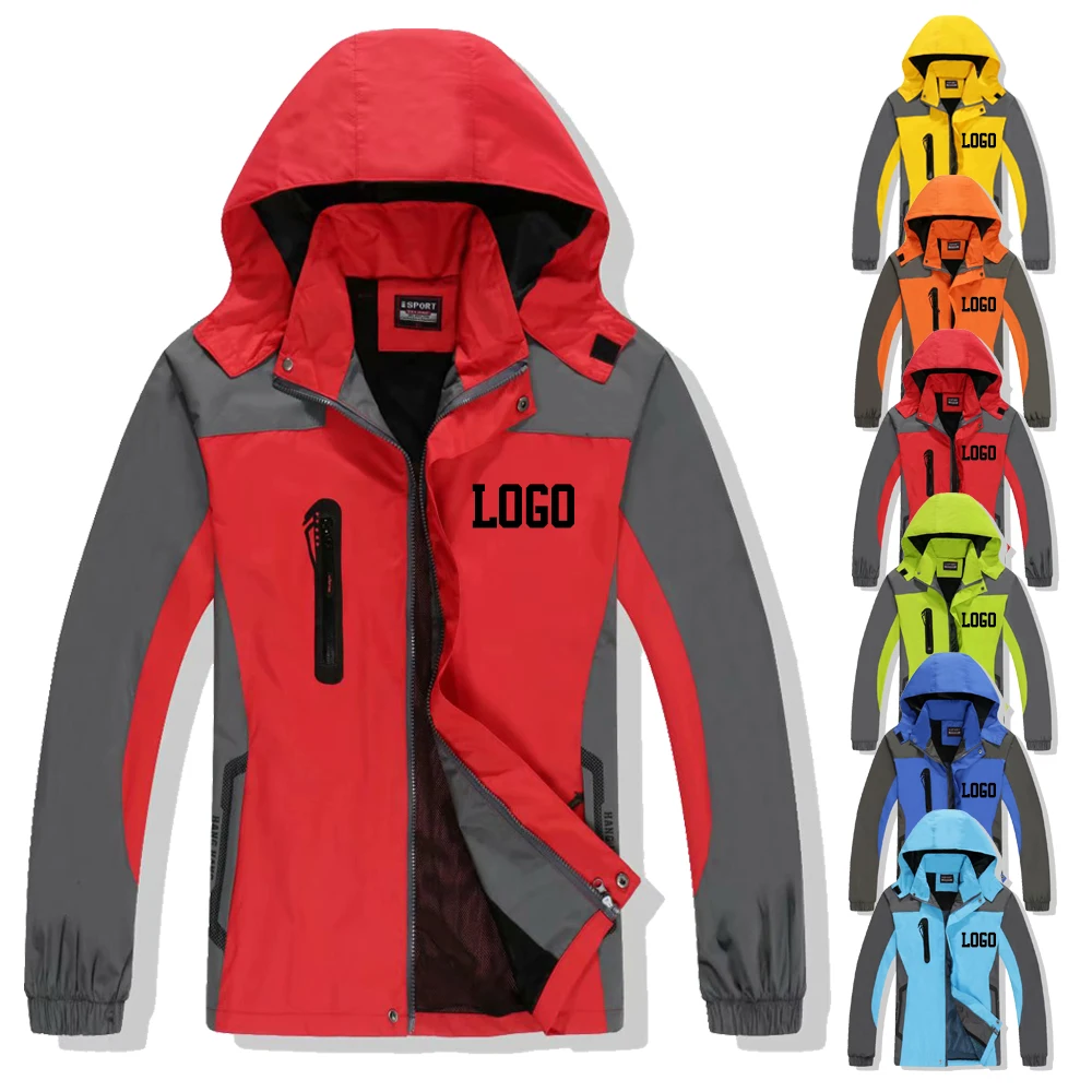 Custom Logo Men Women Unisex New Design Summer Outdoor Mountaineering Waterproof Windproof Polyester Jackets Clothes