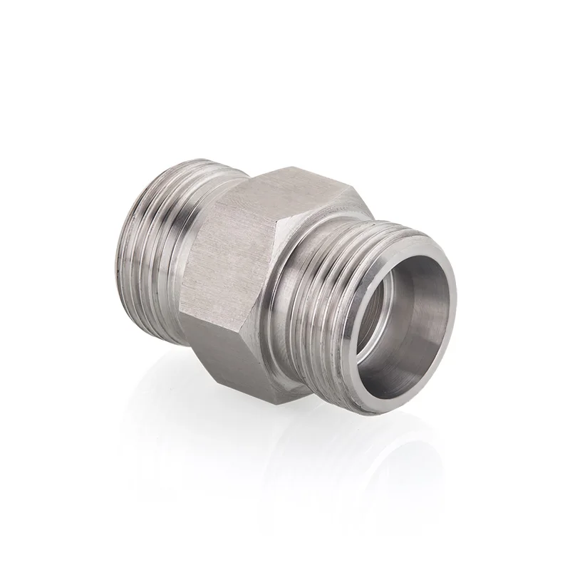 Manufacturer BSP NPT Hydraulic Fitting Connector Double Pipe Nipple Male Thread Nipple Metric Adapter