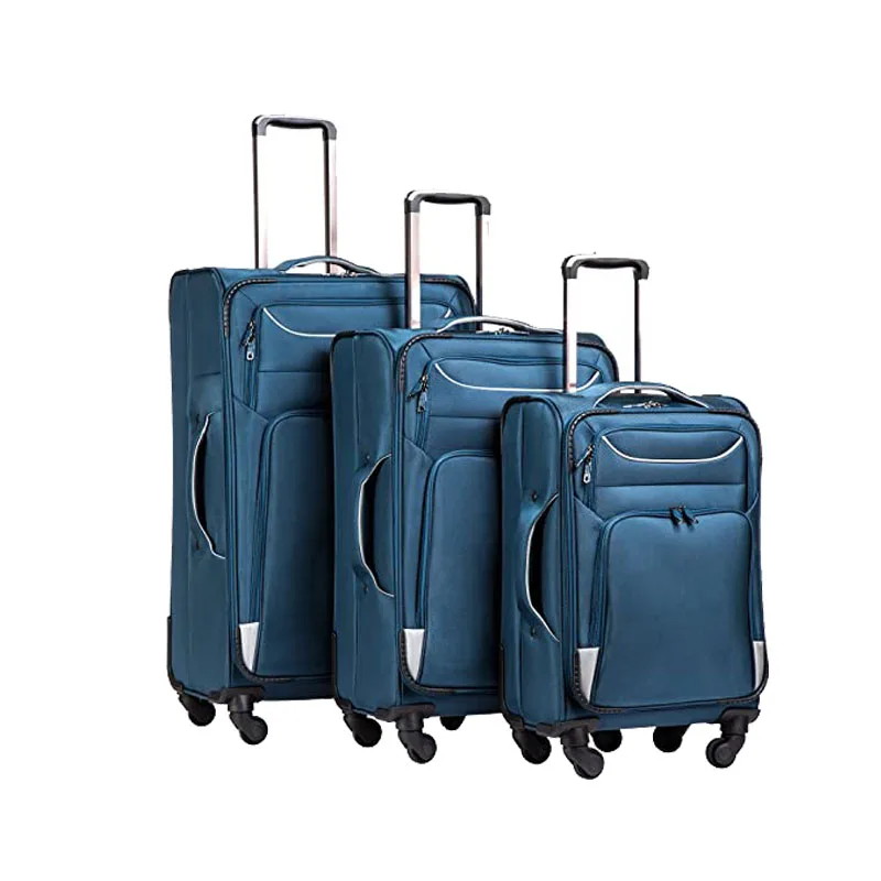 Travel Suitcases Luggage Trolley 3 Piece Sets Suitcase Spinner Soft Shell Lightweight Bags on