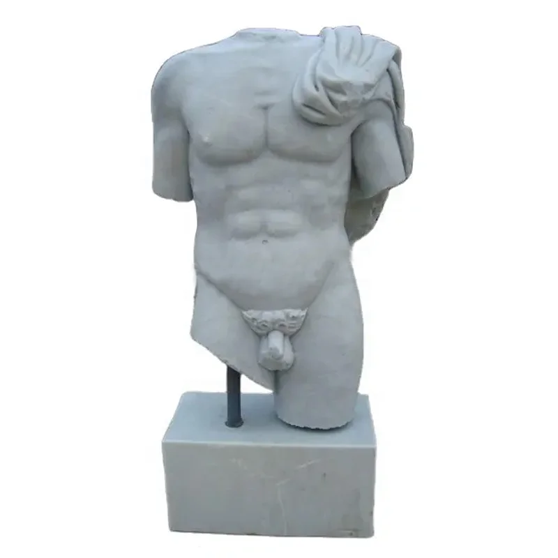Shengye Stone Carving European Modern Art Nude Male Statue Interior Decoration Works Bust