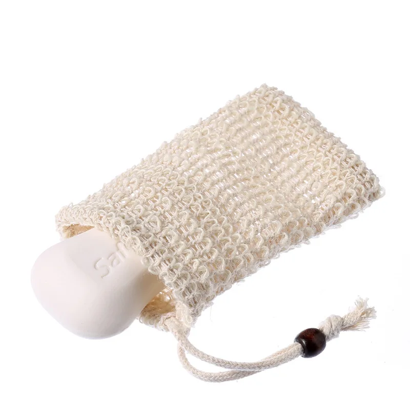 Eco Friendly Natural Cotton Soap Saver Bag Net Mesh Pouch Soap Bags Reusable Soap Drawstring Bag