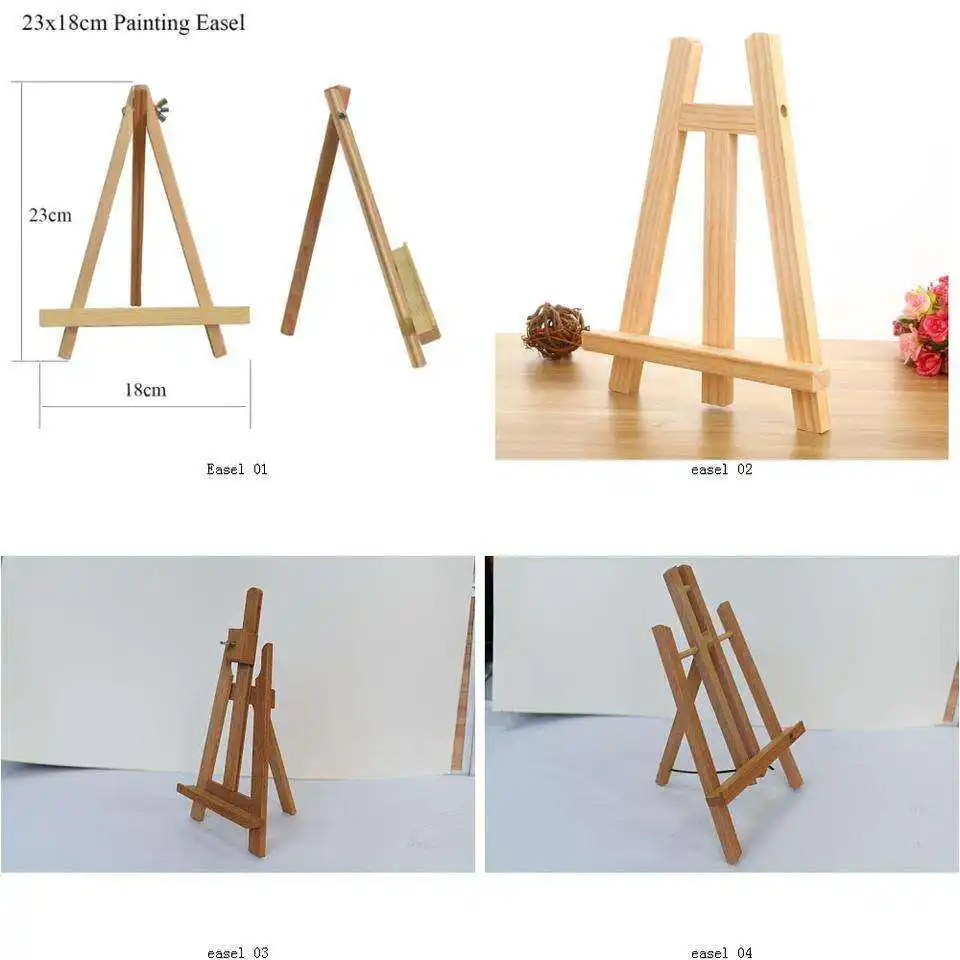 Wholesale Portable Small Tabletop Display Stand Canvas Holder Mini Wood Painting Easels