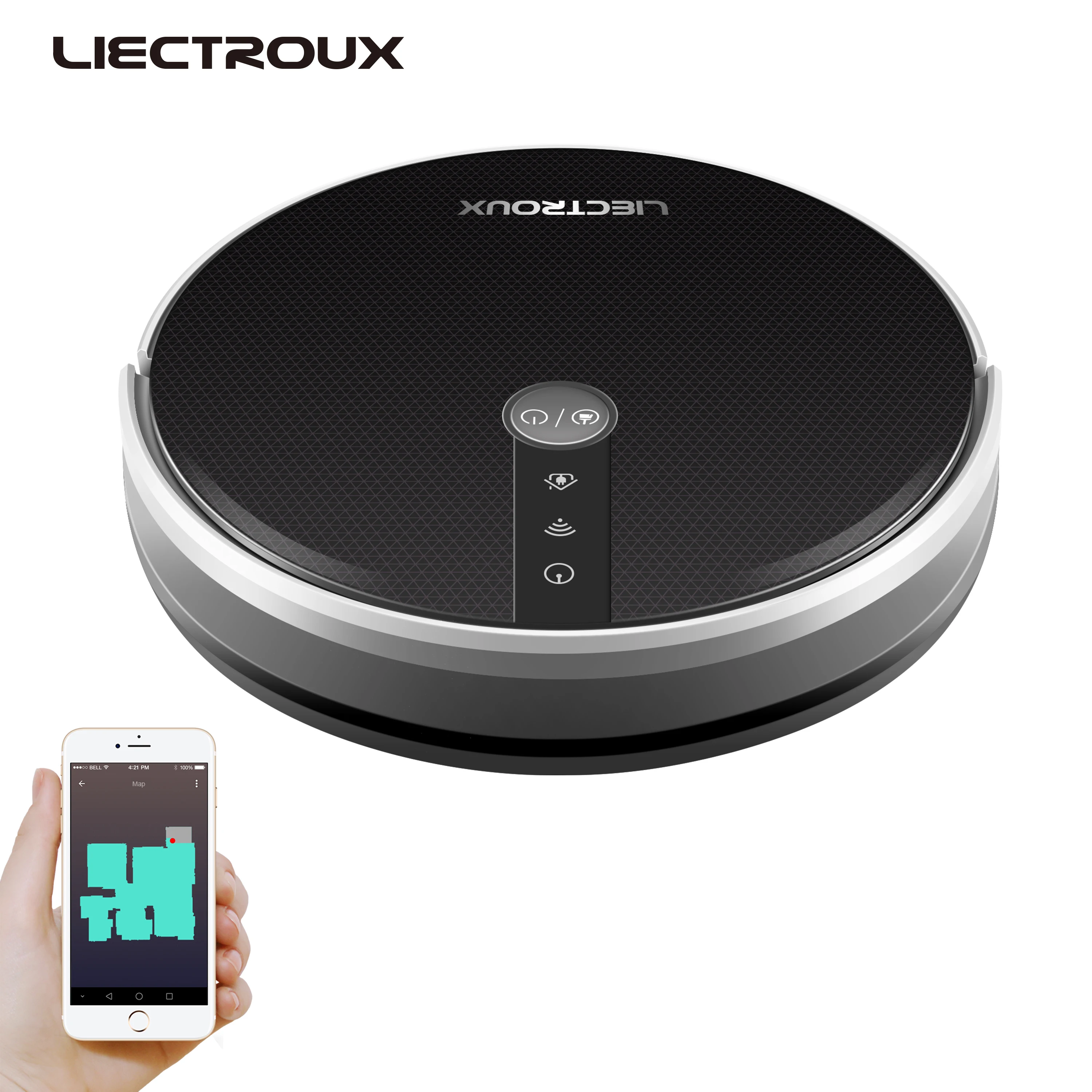  Робот-пылесос LIECTROUX C30B 4000 па wifi управление через