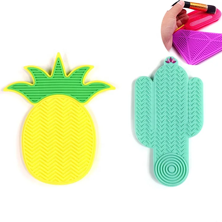 Hot Selling Portable Washing Tool Scrubber with Suction Cup,Brush Cleaner Pad, Silicone Makeup Brush Cleaning Mat
