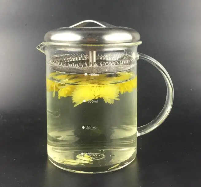 450ml Clear Stove Top Safe Glass Tea Maker Easy Simple Brew Loose Leaf Tea Pot Glass With Stainless Steel Press Mesh Filter Lid